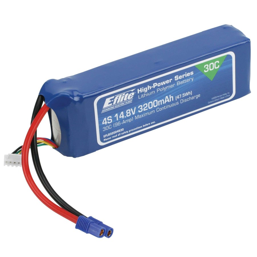 Batteries * | Best Sale E-Flite 14.8V 3200Mah 4S 30C Lipo Battery: Ec3