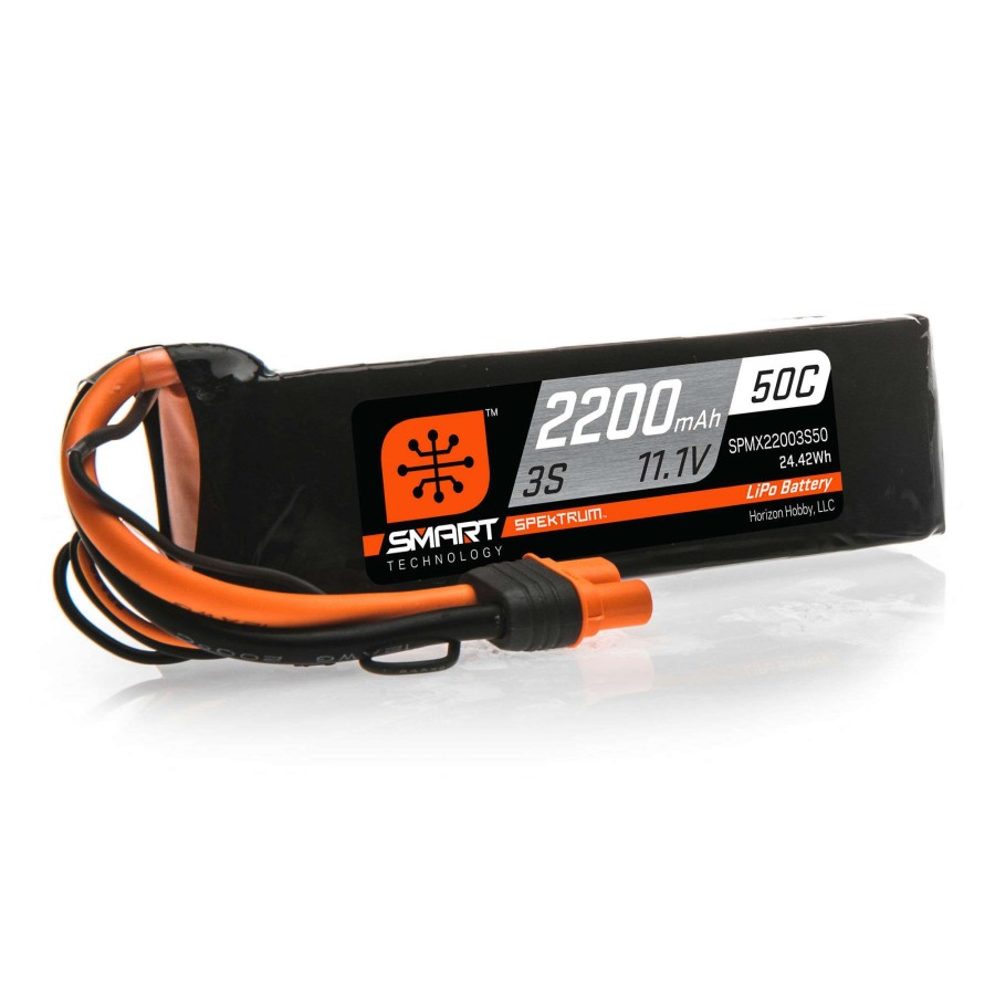 Batteries * | Deals Spektrum 11.1V 2200Mah 3S 50C Smart Lipo Battery: Ic3