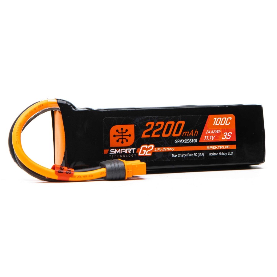 Batteries * | Top 10 Spektrum 11.1V 2200Mah 3S 100C Smart G2 Lipo Battery: Ic3